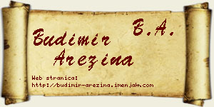 Budimir Arežina vizit kartica